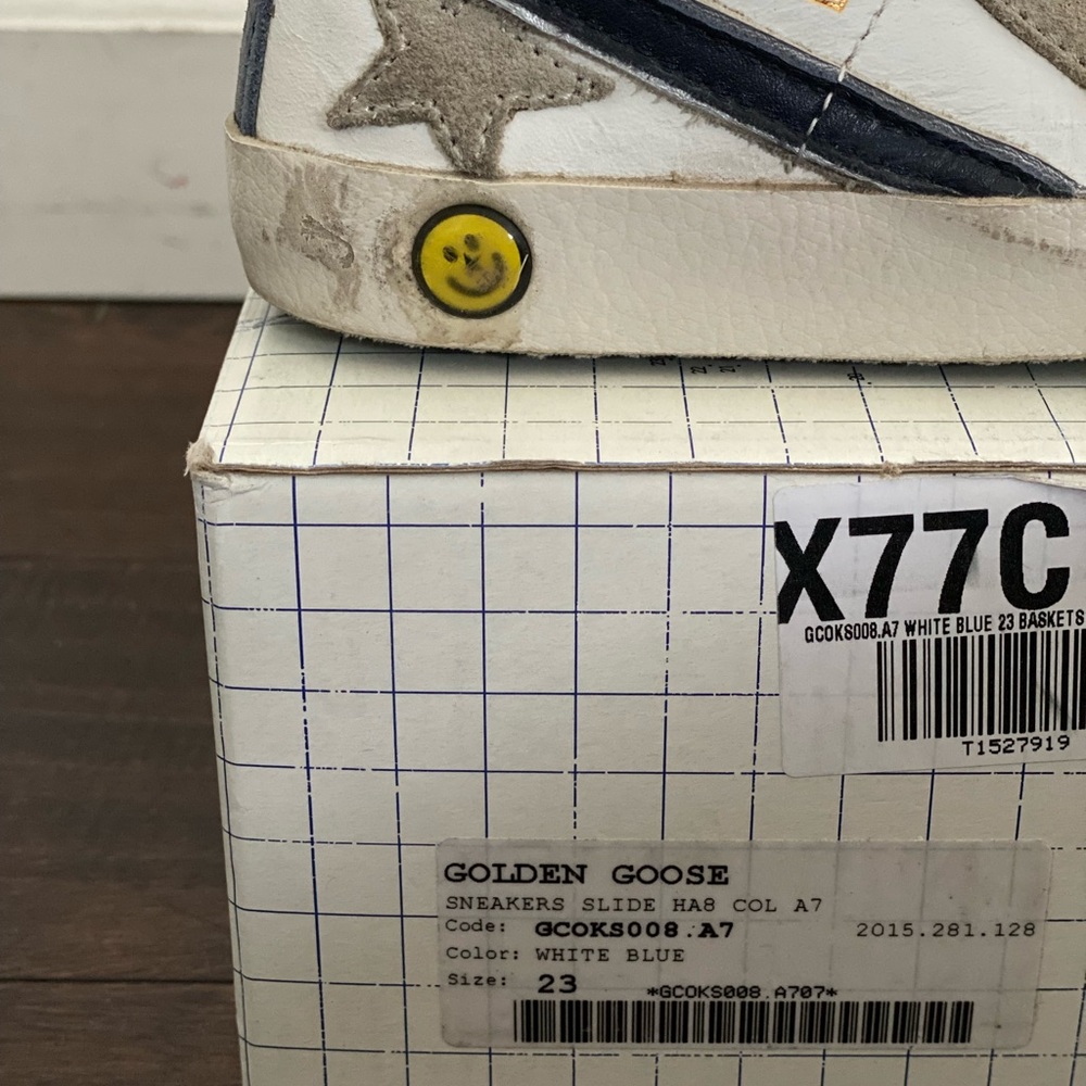Golden Goose Slide White & Blue SZ 23 EU, slightly used. Very food condition. - Picture 2 of 7